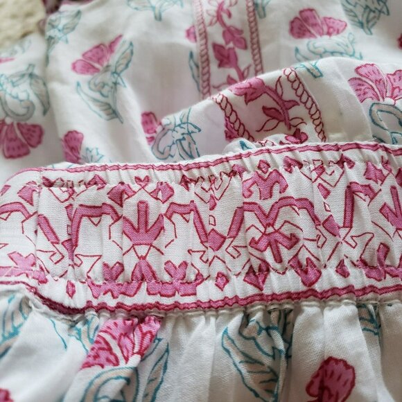 NWOT Haute Hippie Long Sleeve Dress Boho Lined Floral Cotton Rayon Size Small - Picture 13 of 13